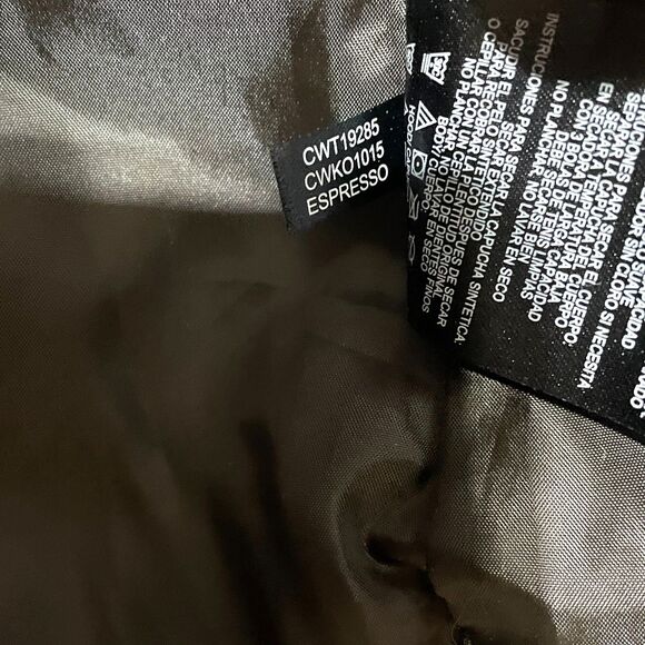 Calvin Klein Puffer Jacket Duck Down Waterfowl Feathers Brown Small - Picture 9 of 11